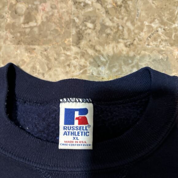 Vintage Russell Sweatshirt Mens XL Blue Penn State Crest Collegiate Made In USA - Picture 4 of 11